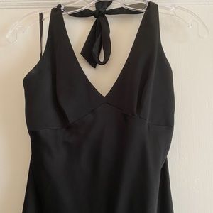 BCBG Max Azria Black Deep Halter Gown